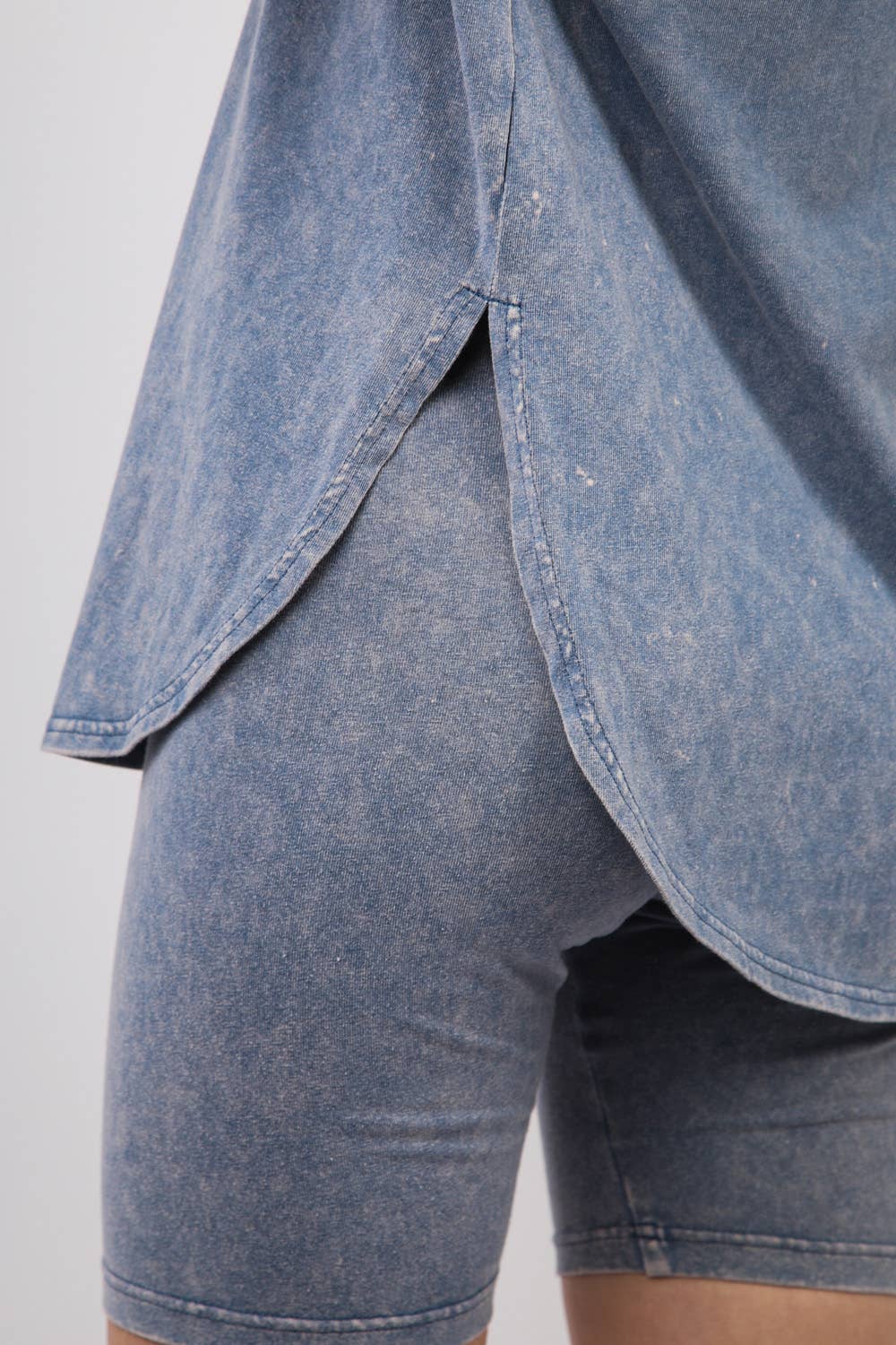 Stretchy Knit Activewear Top & Shorts