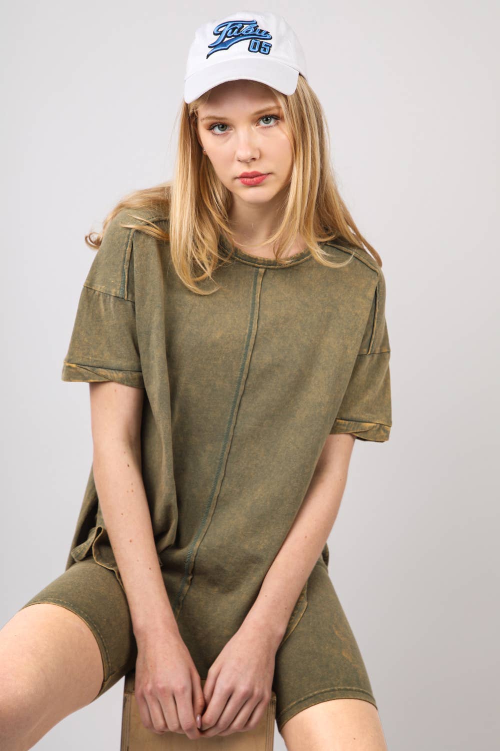 Stretchy Knit Activewear Top & Shorts